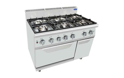 Feux vifs sur four gaz 6 feux 1 four P 700
