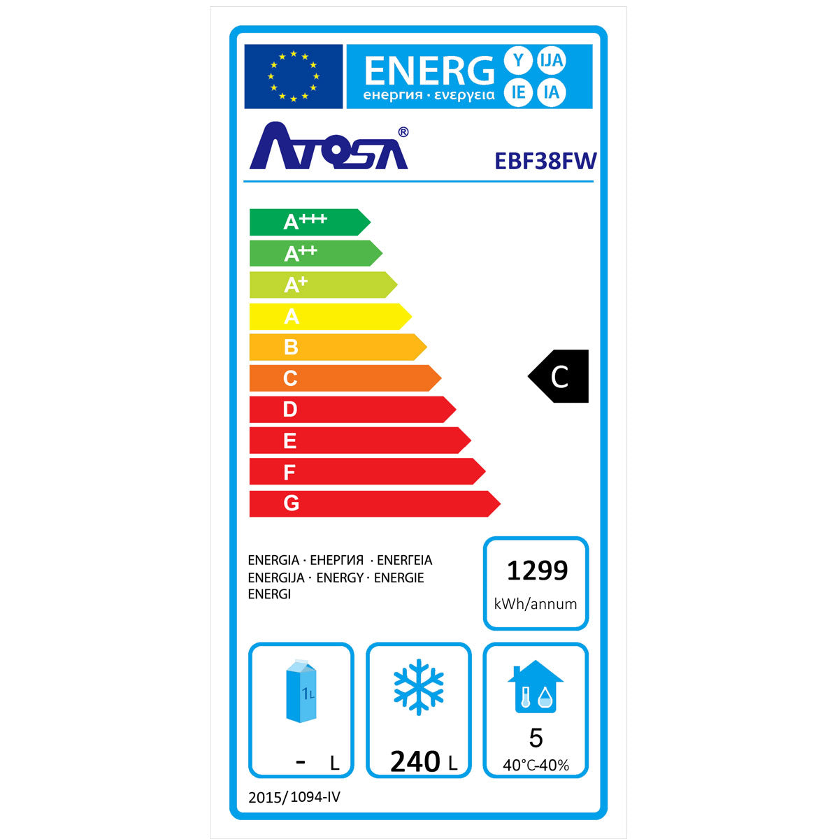 Armoire compacte - négative - 380L