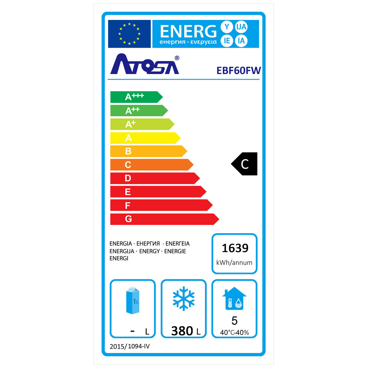 Armoire compacte - Négative - 600L