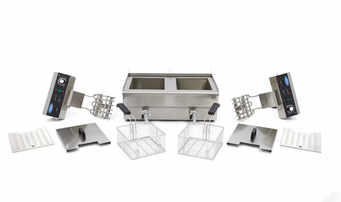 Friteuse électrique double - 2 x 13L avec robinet