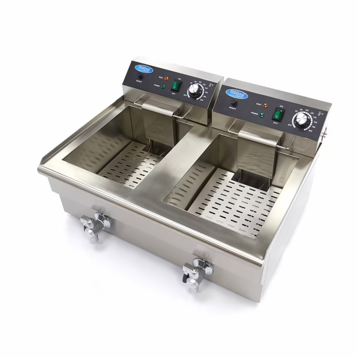 Friteuse électrique double - 2 x 13L avec robinet