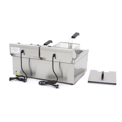 Friteuse électrique double - 2 x 13L avec robinet