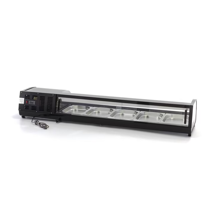 Présentoir de sushis et de tapas -132 L - incl 5 x 1/2 GN -  modèle de table