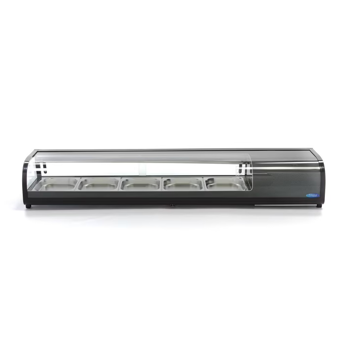 Présentoir de sushis et de tapas -132 L - incl 5 x 1/2 GN -  modèle de table