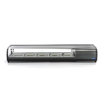 Présentoir de sushis et de tapas -132 L - incl 5 x 1/2 GN -  modèle de table
