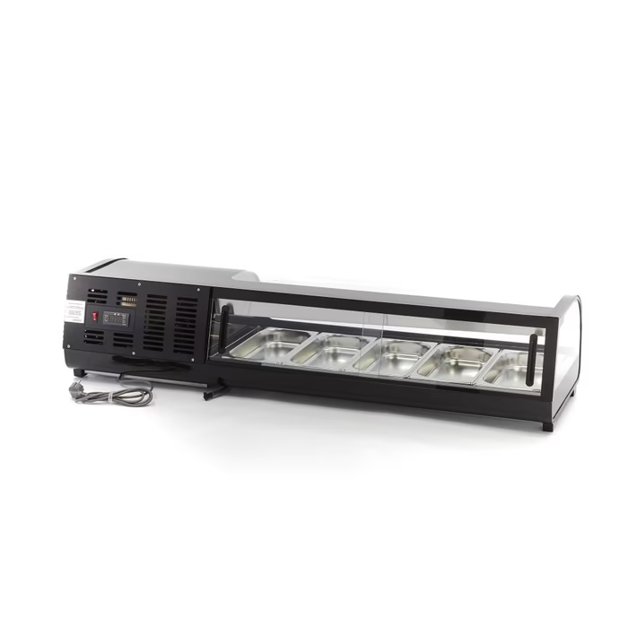 Présentoir de sushis et de tapas - 52 L - incl 5 x 1/3 GN -  modèle de table
