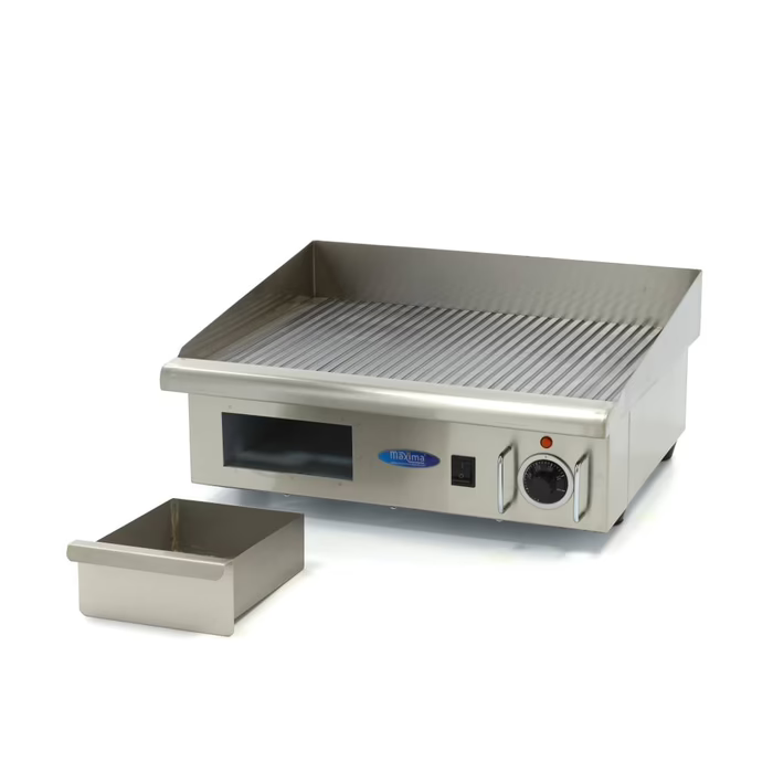 Plancha - rainuré - 55 cm - incl plateau d'égouttement
