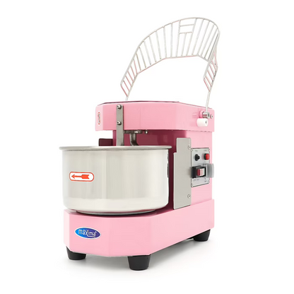 Pétrin à spirale / pétrin à pâte - 8 L - 4,5 kg de pâte - rose