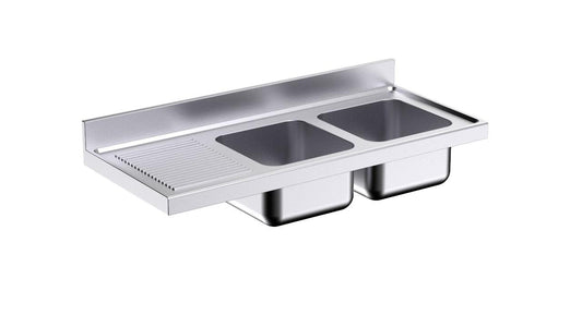 Plonge 1400×600 2C/1E G 400×400×250 - Distform L146442I