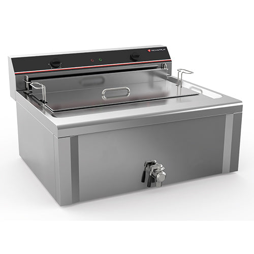 Friteuse à beignets - 1 cuve 20 Litres - Electrique - Vidange en facade
