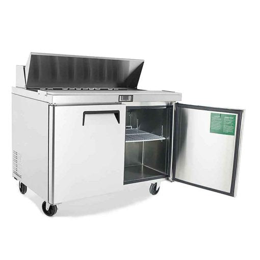 Meuble saladette - 2 portes - Gamme Américaine 1200 - 12 bacs gn 1/6