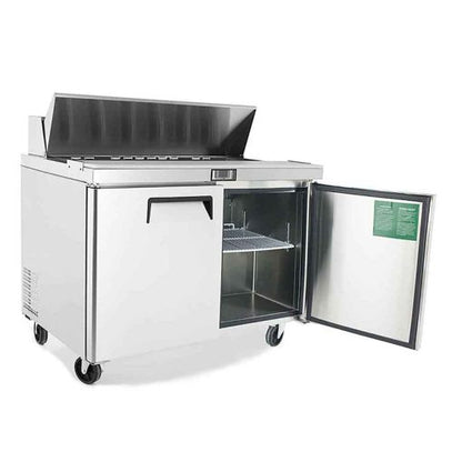 Meuble saladette - 2 portes - Gamme Américaine 1200 - 12 bacs gn 1/6