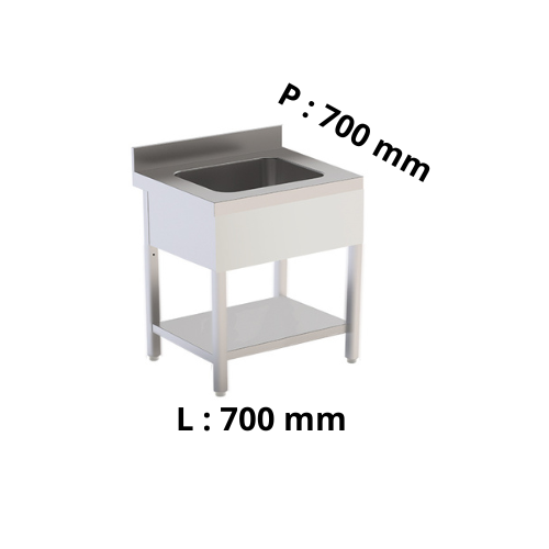 Plonge simple bac - avec dosseret - P700