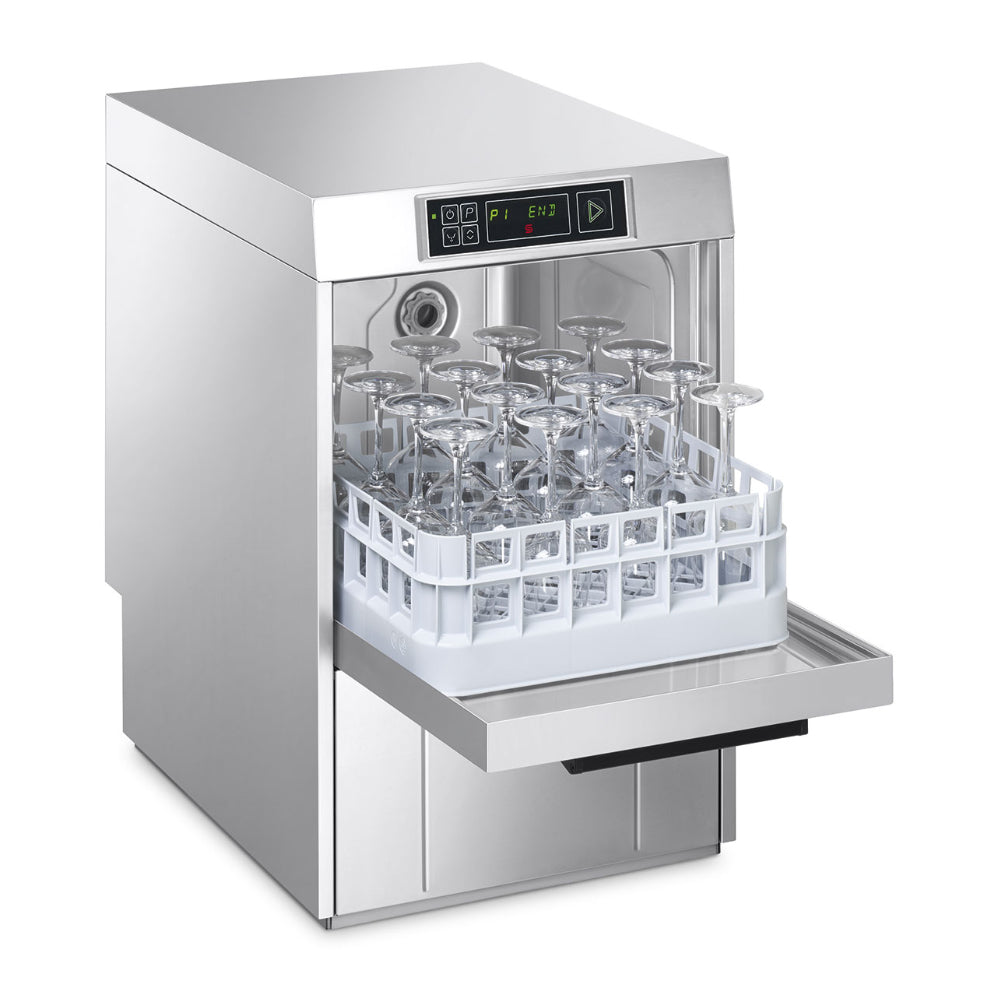 Lave-verres professionnel SMEG Easyline SPG413MS avec adoucisseur