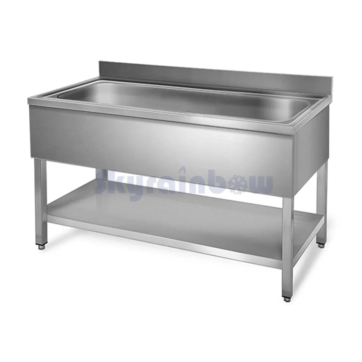 Plonge en inox - 1 Bac sans égouttoir, 1200 x 700 x850 mm - Skyrainbow THSTR127BM1