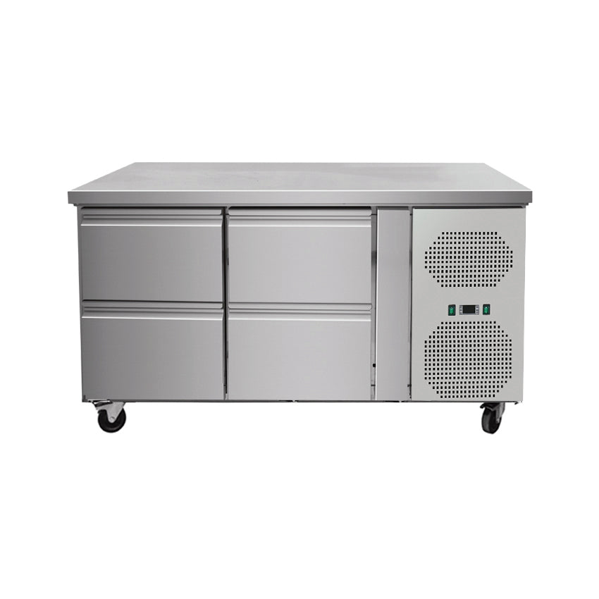 Meuble réfrigérée Positif 4 tiroirs GN1/1, 1360 x 700 x 860 mm - Skyrainbow THP2100TN4D