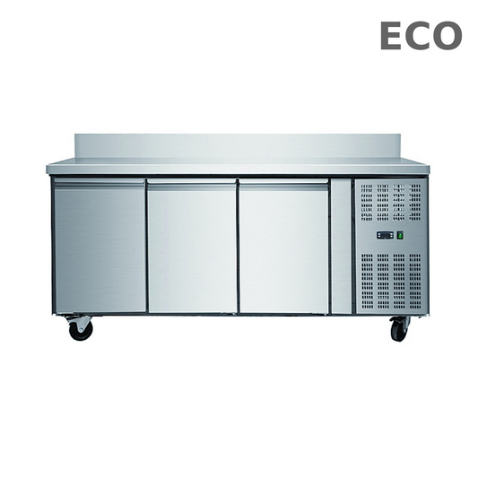 Table réfrigérée positive 3 portes avec dosseret Skyrainbow THP3200TNEC