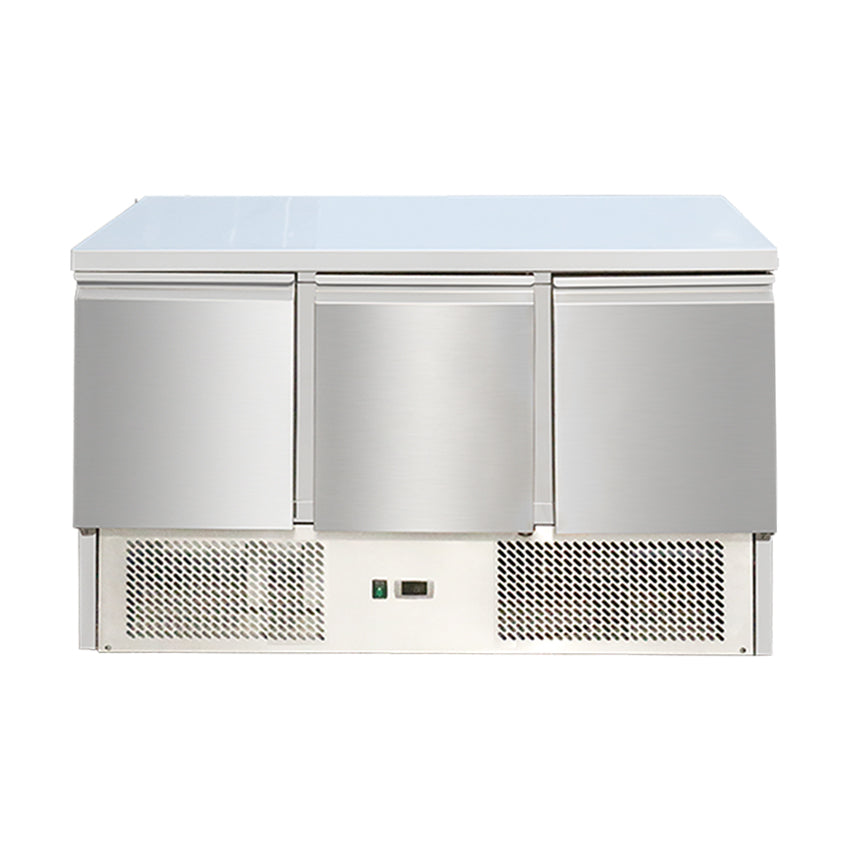 Saladette réfrigérée 3 portes 1365 x 700 x 870 mm - Skyrainbow THS903SSTOP