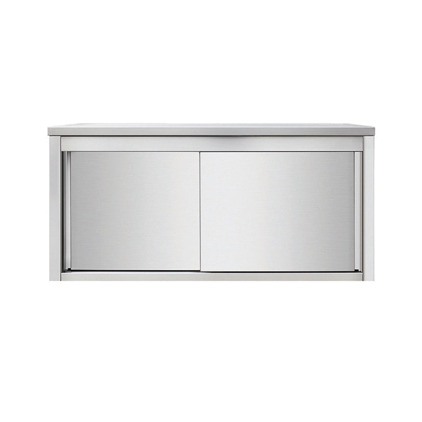 Placard mural en inox - portes coulissantes, 1800 x 400 x 650 mm - Skyrainbow THWSR184