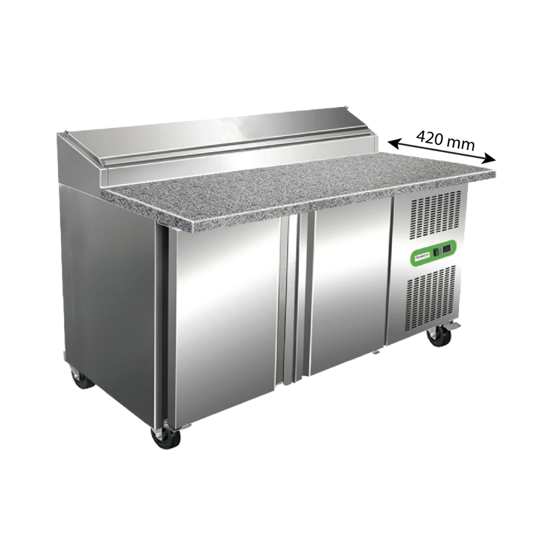 Table à pizza 2 portes avec kit intégré Eurotec