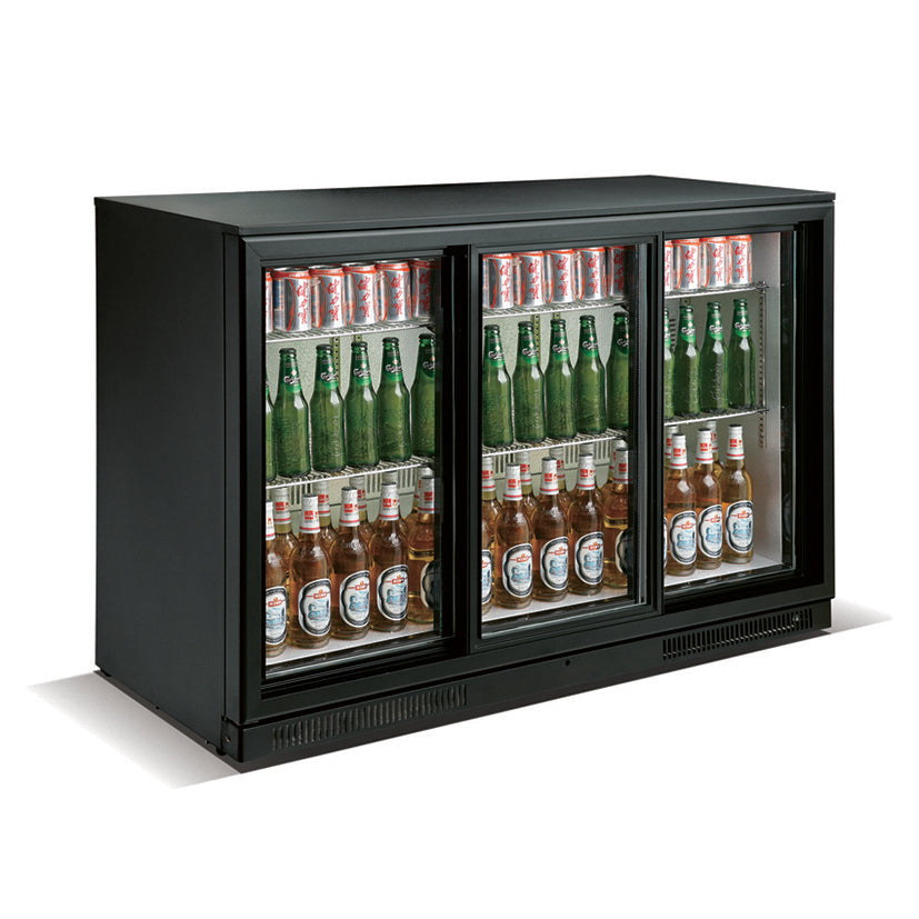 Arrière Bar Noir-3 portes coulissantes 1335 x 500 x 900 mm - Skyrainbow TSC3E90BS
