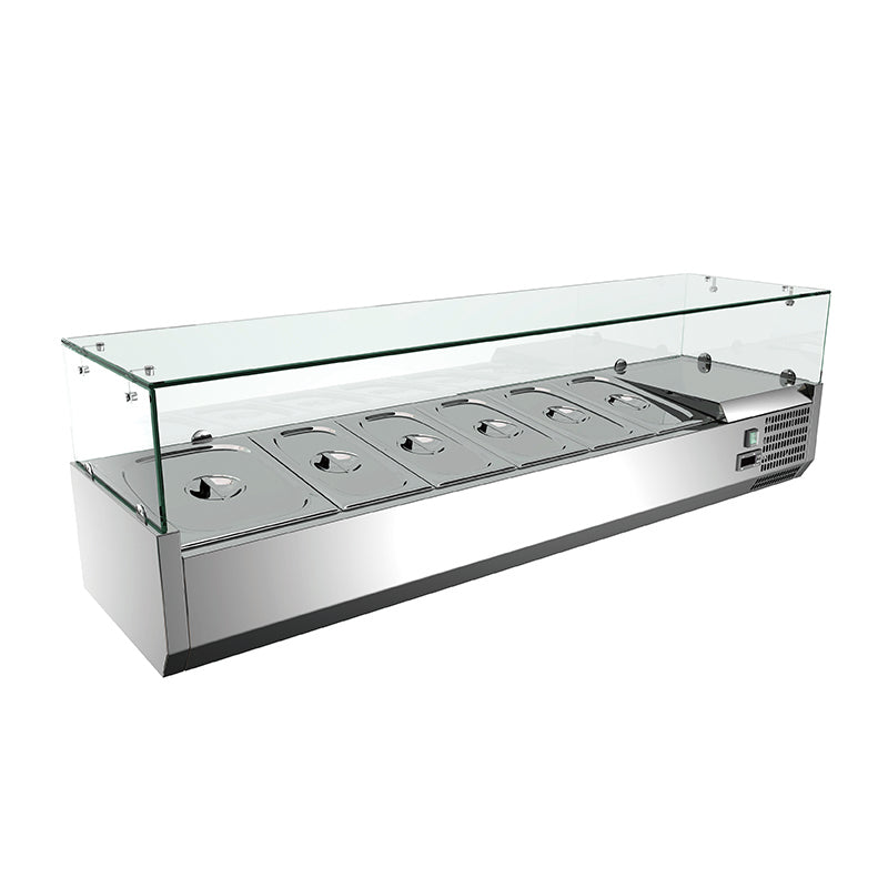 Vitrine réfrigéréeGN 1/4, 1400 x 335 x 435 mm - Skyrainbow THV1400/330