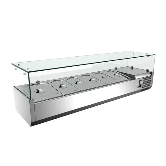 THV1400/330 - Vitrine réfrigéréeGN 1/4, 1400 x 335 x 435 mm