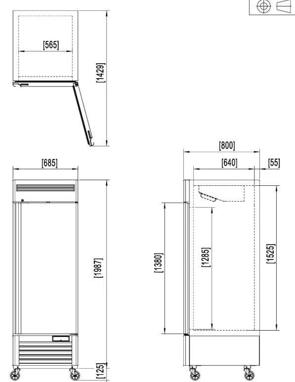 Armoire Réfrigérée Positive 1 Porte - Gamme Américaine