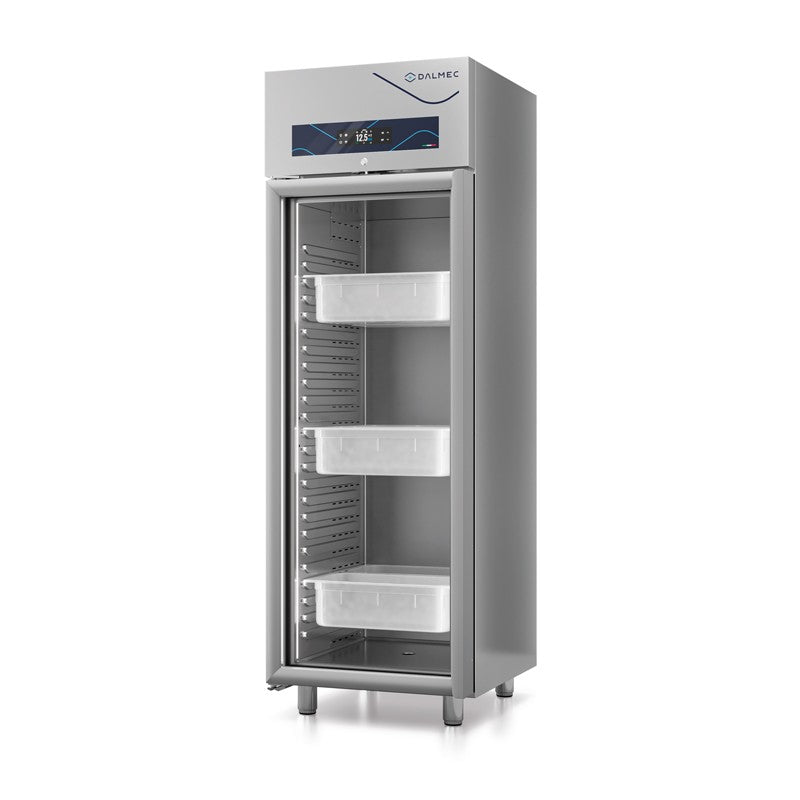 Armoire à poissons GN 2/1 groupe logé - 700 L - 1 porte vitrée - Dalmec