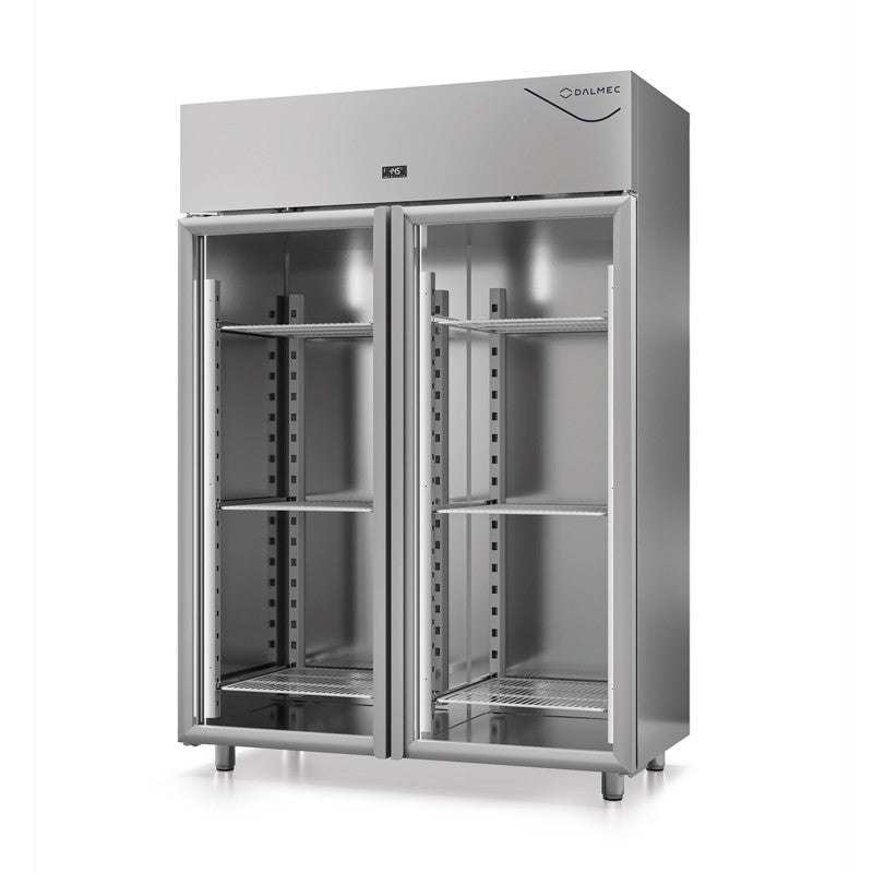 Armoire GN 2/1 positive sans groupe 1400 L - 2 portes vitrées - Dalmec