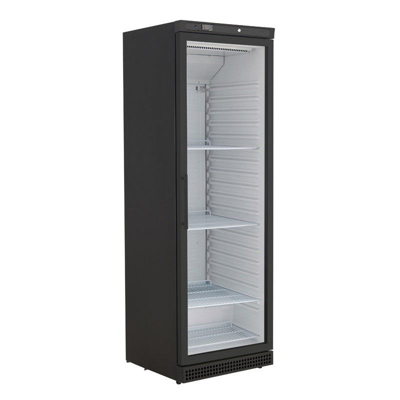 Armoire réfrigérée positive -2°C/+8 °C - Noire - 400 L - 1 porte vitrée - Nosem