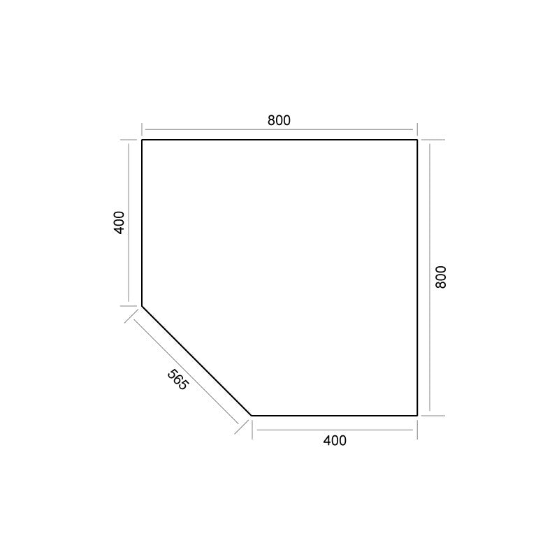 Armoire suspendue en coin - 1 porte battante - Hauteur 600 mm - Nosem