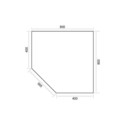 Armoire suspendue en coin - 1 porte battante - Hauteur 600 mm - Nosem
