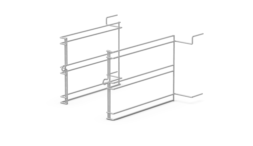Supports lateraux 3 niveaux - distance entre niveaux 100 mm (UNOX XUC151)