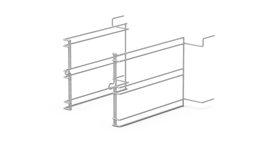 Supports lateraux 3 niveaux - distance entre niveaux 100 mm (UNOX XUC151)