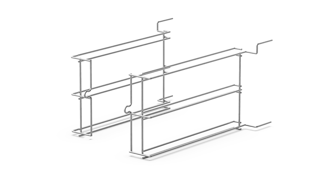 Supports lateraux 3 niveaux - distance entre niveaux 100 mm (UNOX XUC152)