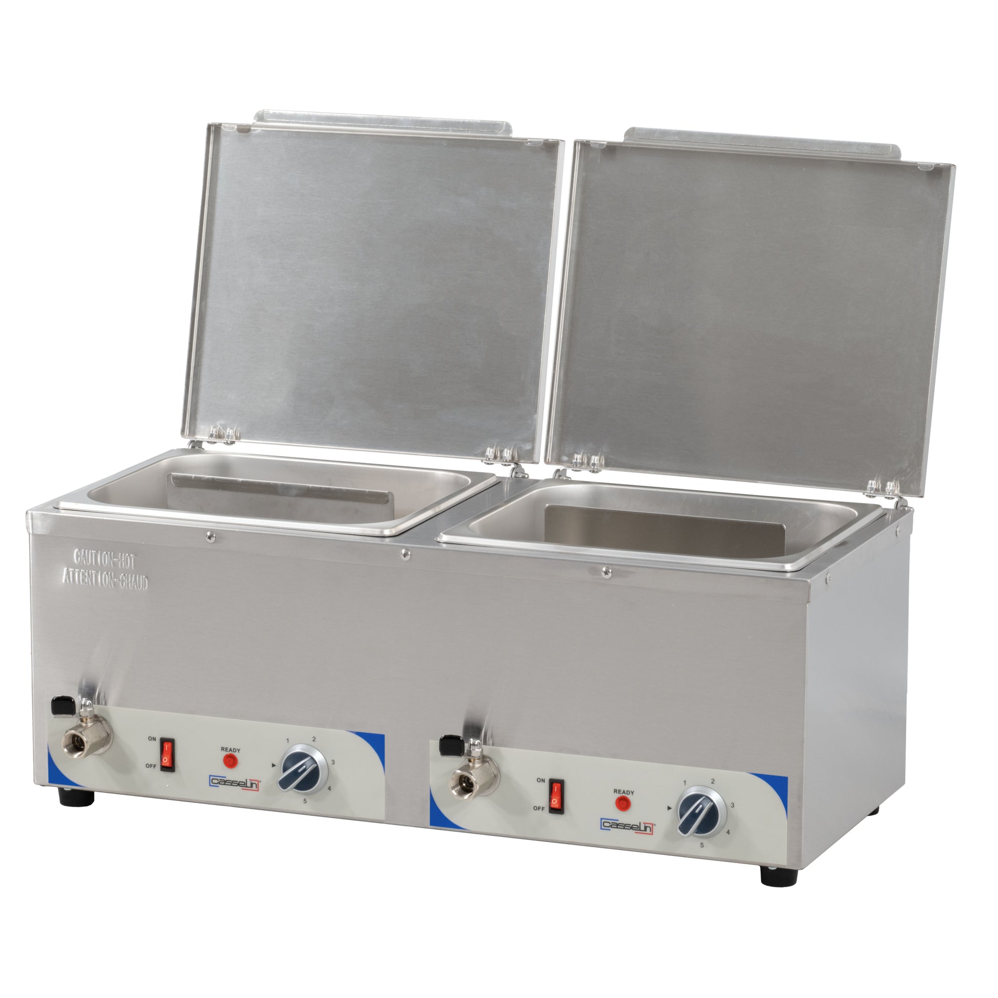 Bain-marie à eau chauffe-saucisses double - Casselin