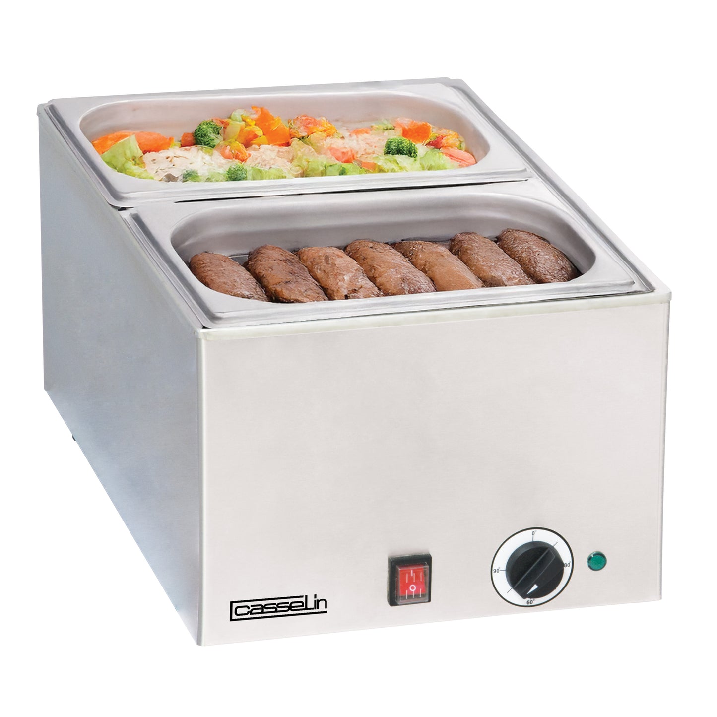 Bain-marie avec 2 x GN 1/2 - Casselin