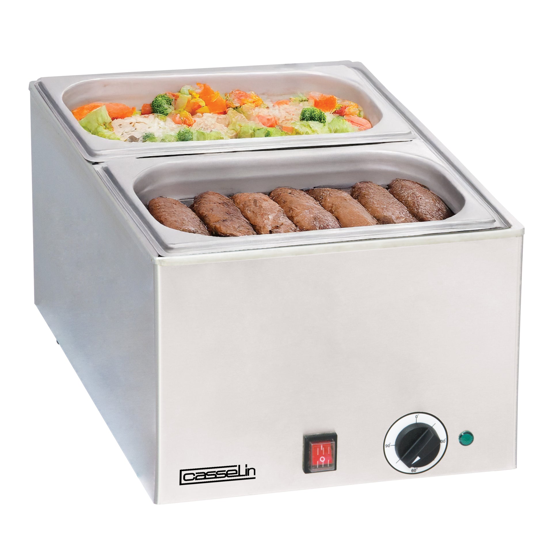 Bain-marie avec 2 x GN 1/2 - Casselin