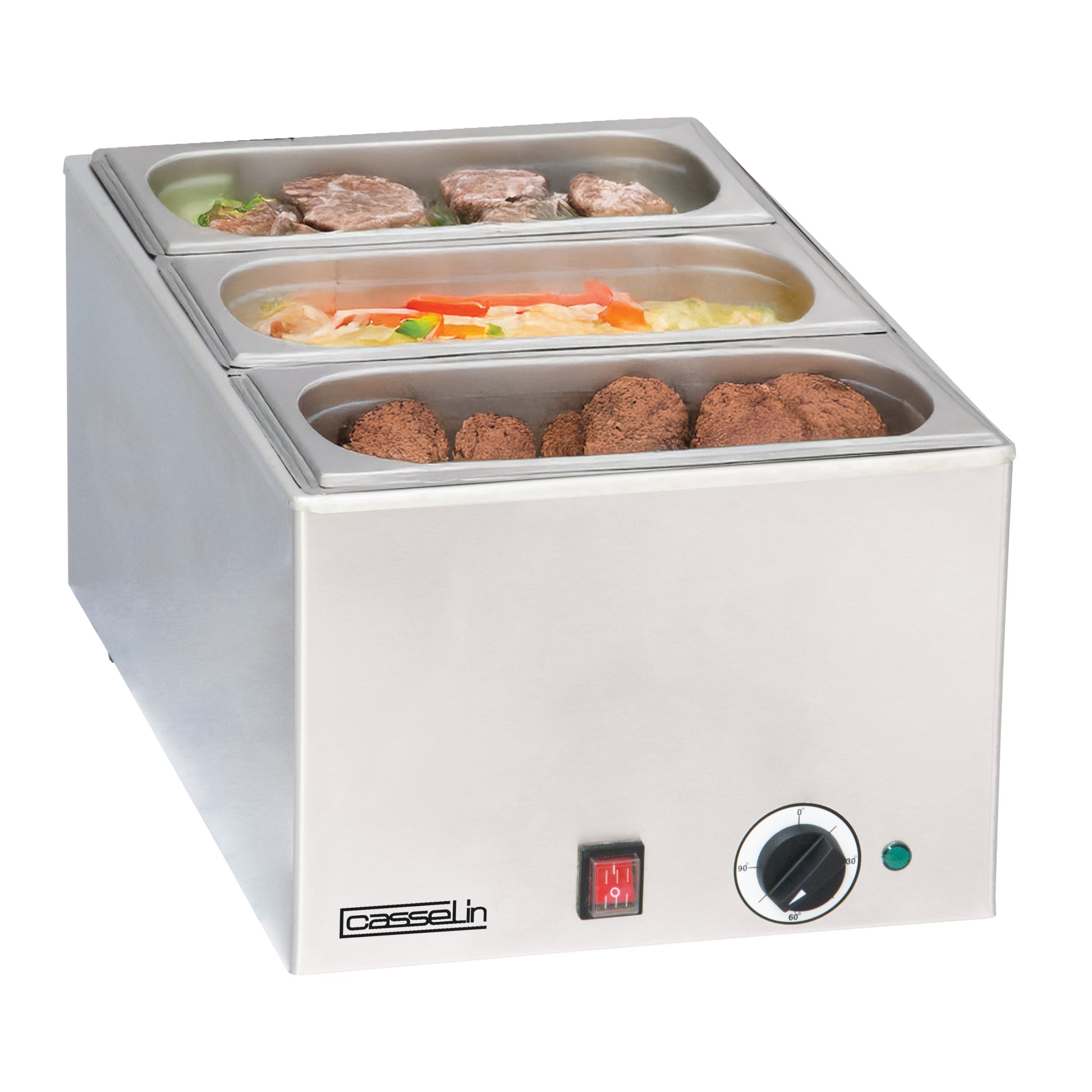 Bain-marie avec 3 x GN 1/3 - Casselin