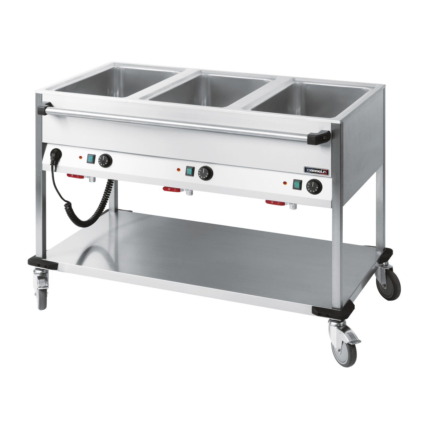 Chariot bain-marie à eau 3 x GN 1/1 - Casselin