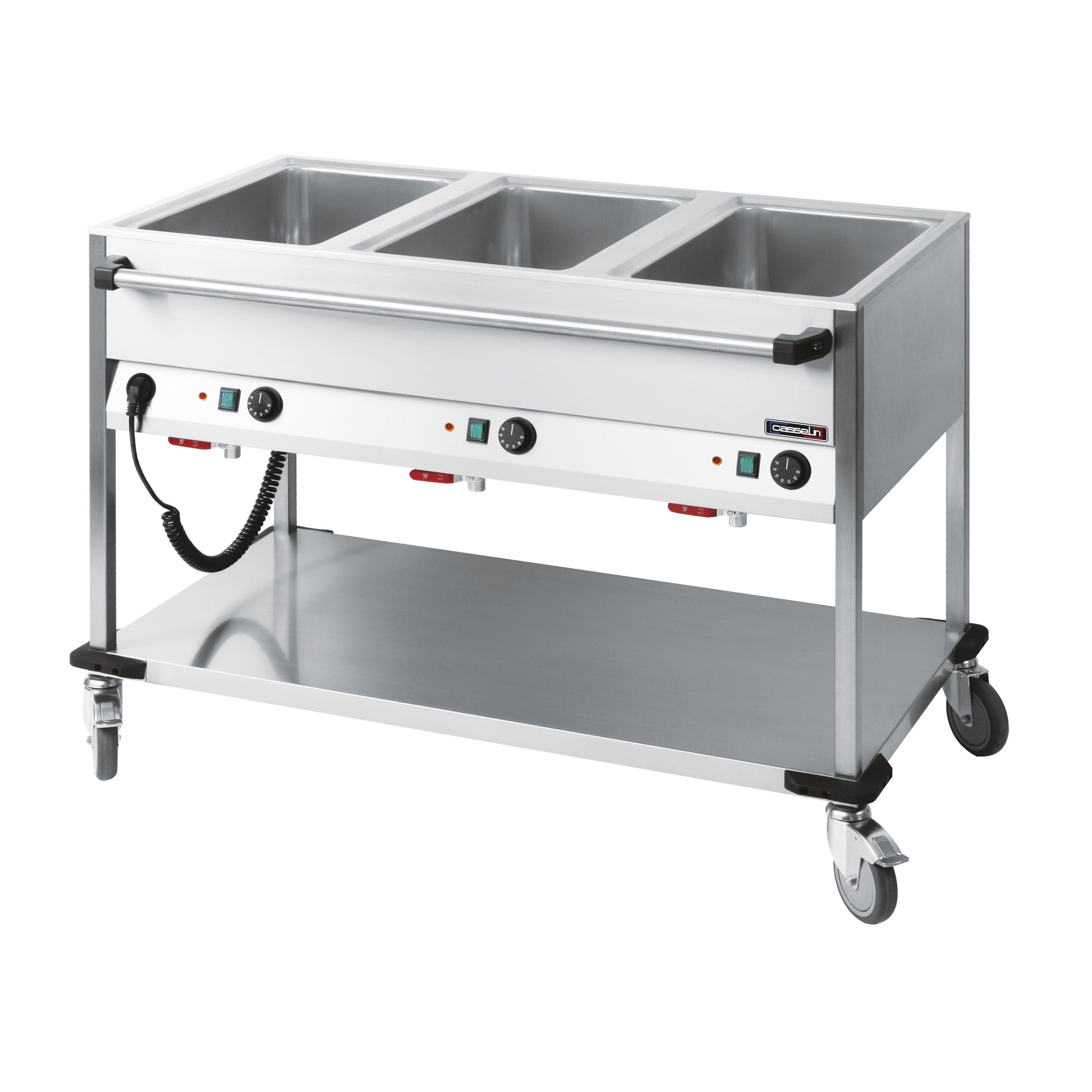 Chariot bain-marie à eau 3 x GN 1/1 - Casselin