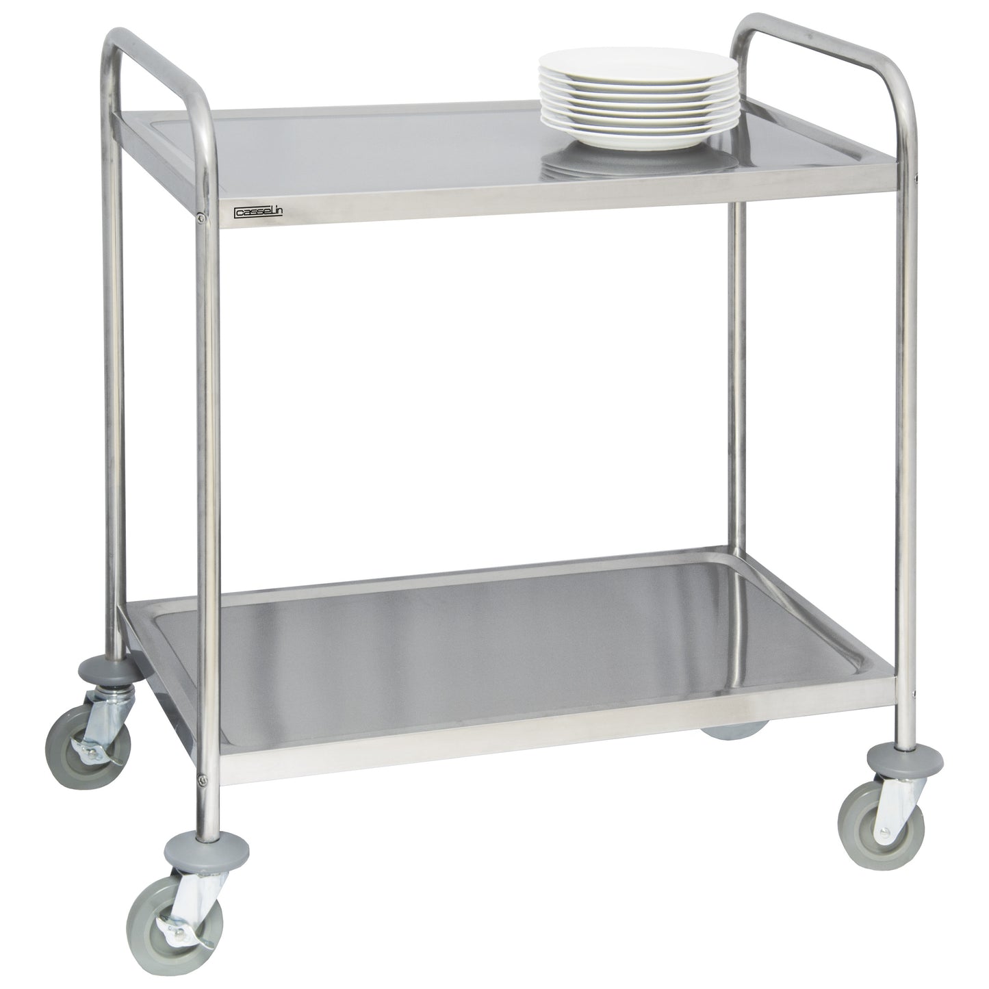 Chariot en inox 2 plateaux