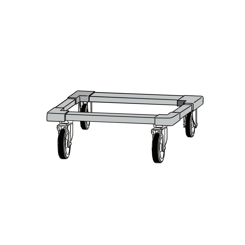 Chassis à roulettes pour armoires de maintien au chaud HSH031E et HSH051E - Moduline