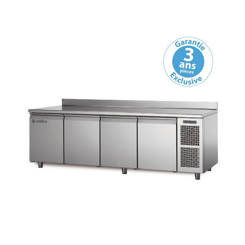 Table réfrigérée négative MASTER - Groupe logé - 4 portes - 480 litres - Coldline