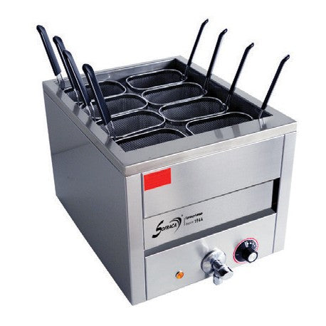 Cuiseur à pâtes - 8 paniers portions - Cuve de 27 litres - 21202 + PAN04