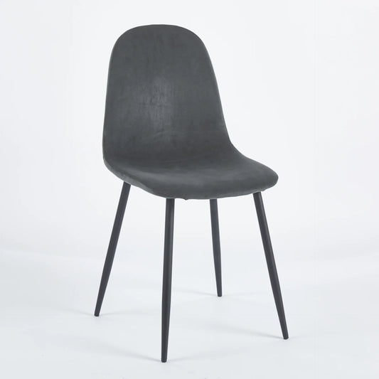 Chaise SIMP Velours - Gris