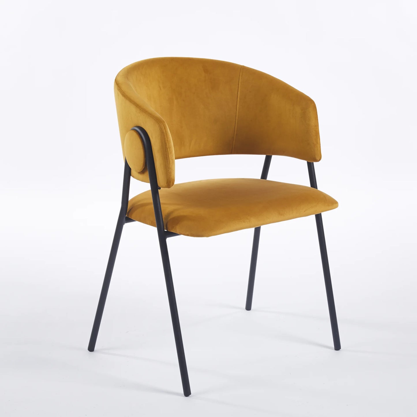 Chaise TANI Velours - Moutarde