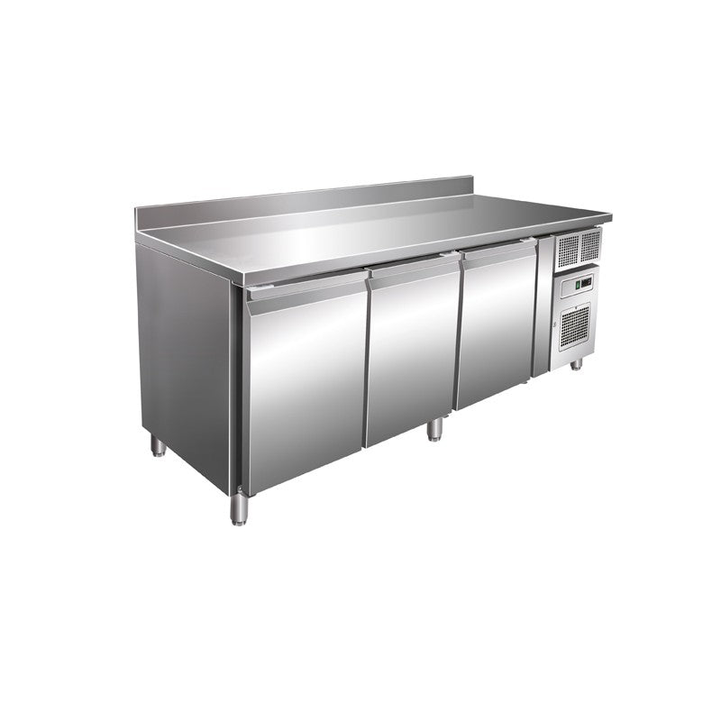 Desserte réfrigérée positive 386 L - 3 portes - Avec groupe logé - Avec dosseret - Nosem
