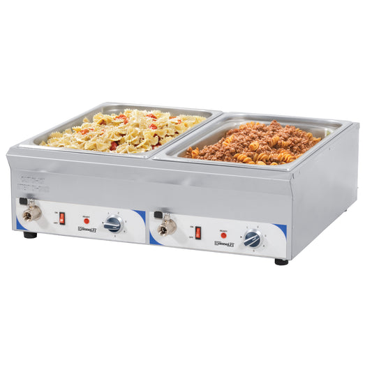Double bain-marie avec robinet de vidange GN 1/1 - 100 mm - Casselin